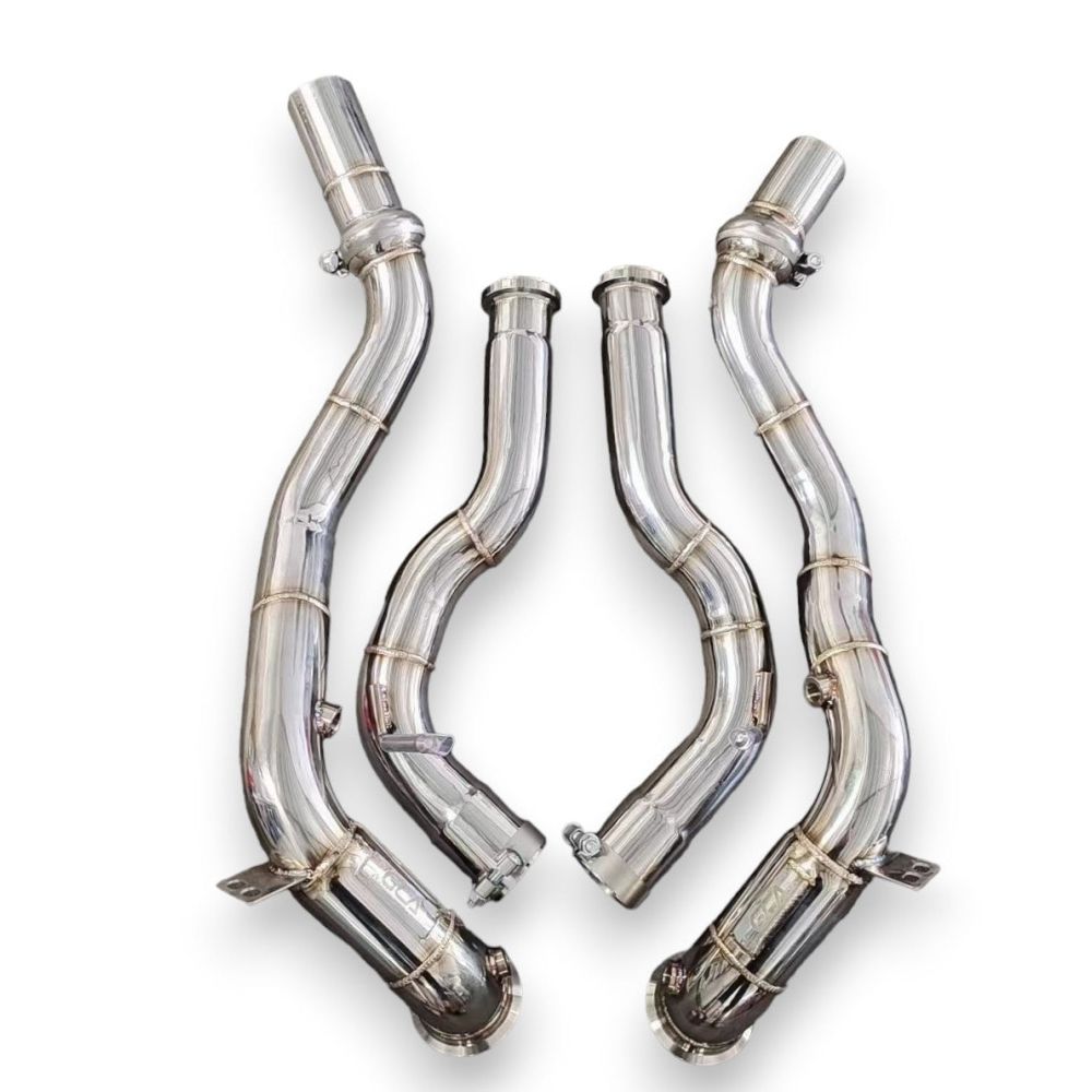 2019 + Mercedes G-Class/G63 Amg Front Race Pipes | W463/W464 No Heat Shield / Racing Downpipe (No